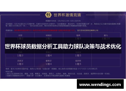 世界杯球员数据分析工具助力球队决策与战术优化 世界杯球员数据分析工具助力球队决策与战术优化