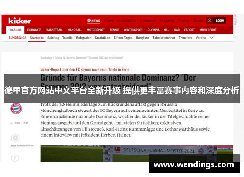 德甲官方网站中文平台全新升级 提供更丰富赛事内容和深度分析 德甲官方网站中文平台全新升级 提供更丰富赛事内容和深度分析