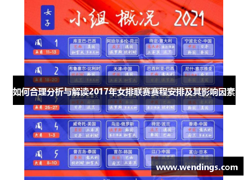 如何合理分析与解读2017年女排联赛赛程安排及其影响因素 如何合理分析与解读2017年女排联赛赛程安排及其影响因素