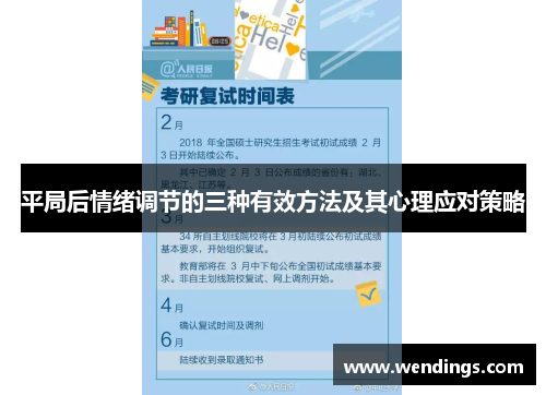 平局后情绪调节的三种有效方法及其心理应对策略 平局后情绪调节的三种有效方法及其心理应对策略